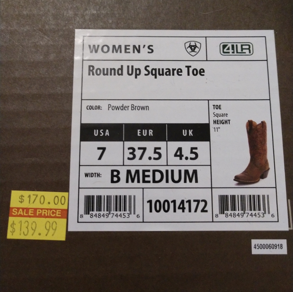 Women's Roundup Square toe boots 7